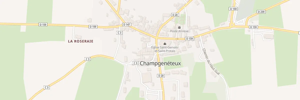 Plan du 1 Pl de l’Église à Champgenéteux