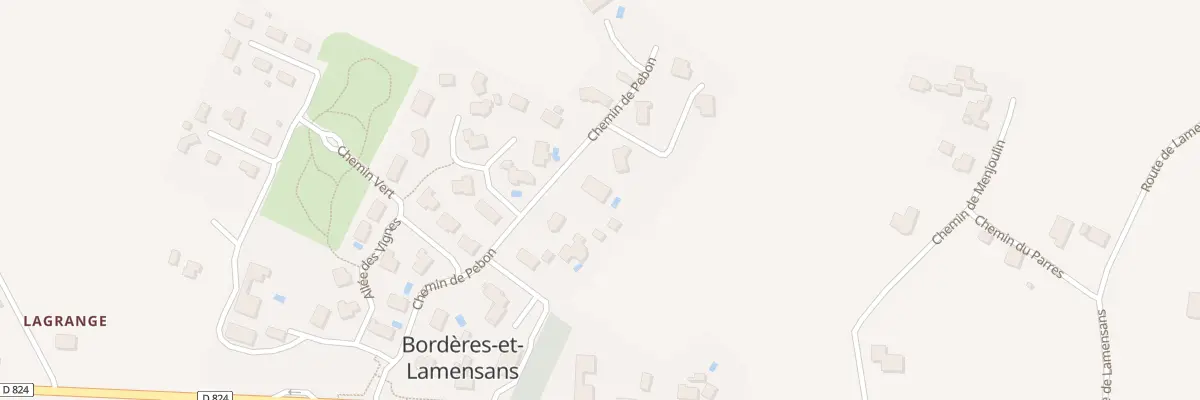 Plan du 5144 Che de Pébon à Bordères-et-Lamensans