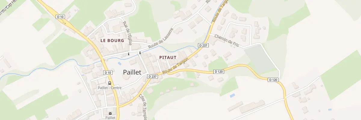 Plan du 43 Rte de Targon à Paillet
