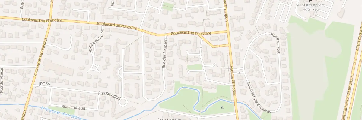Plan du 7 All du Bocage à Pau