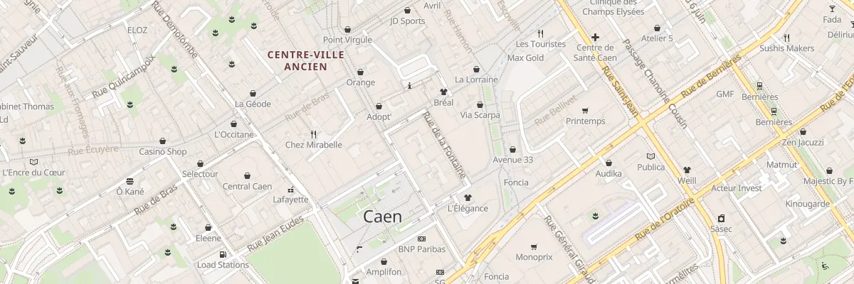 Plan du 10 Rue de la Fontaine à Caen