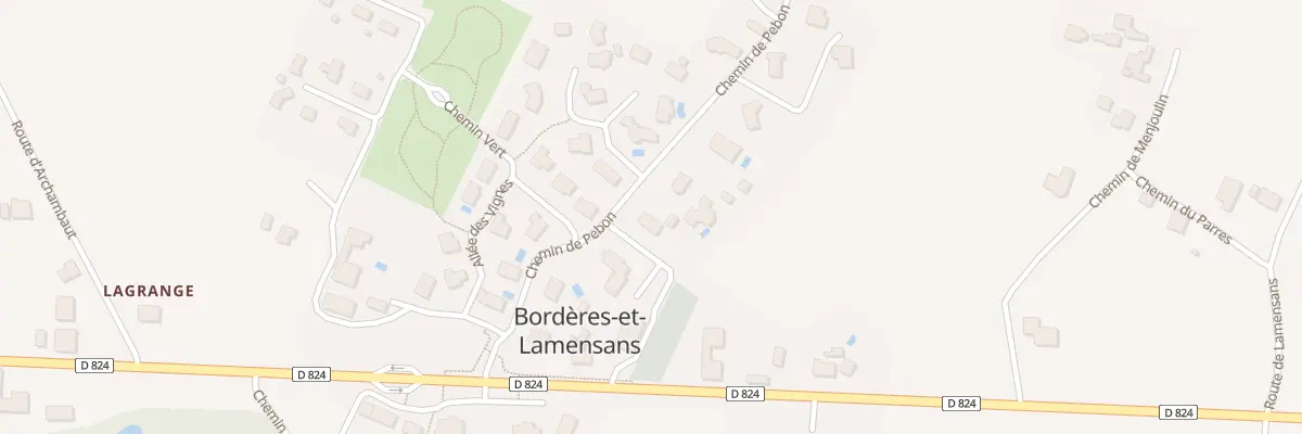 Plan du 178 Che de Pébon à Bordères-et-Lamensans