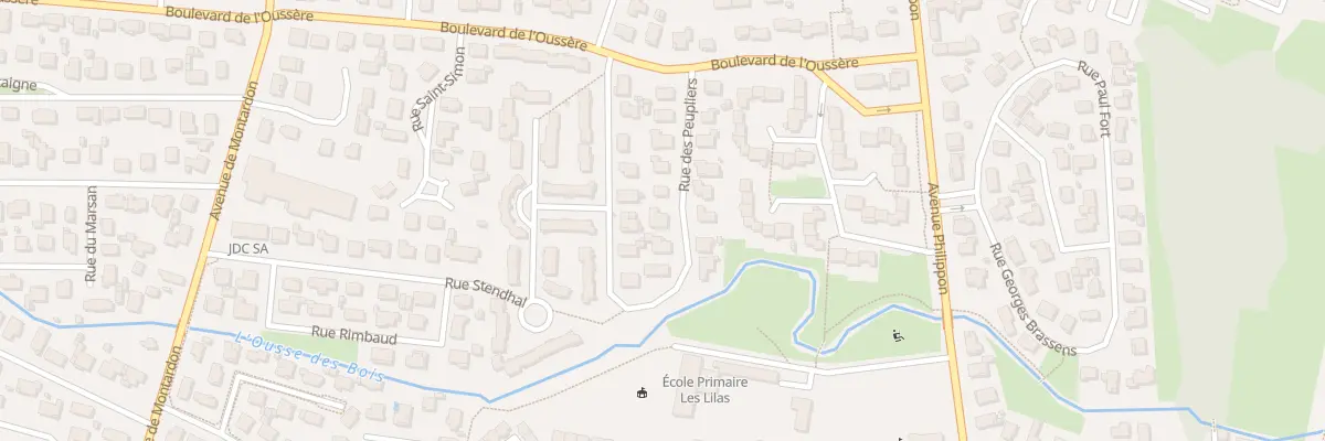 Plan du 12 Rue des Peupliers à Pau