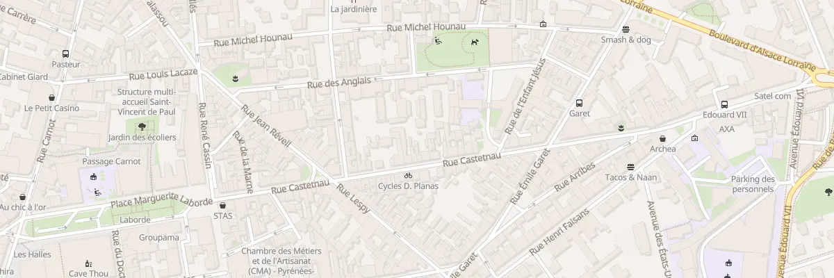 Plan du 36 Rue Castetnau à Pau
