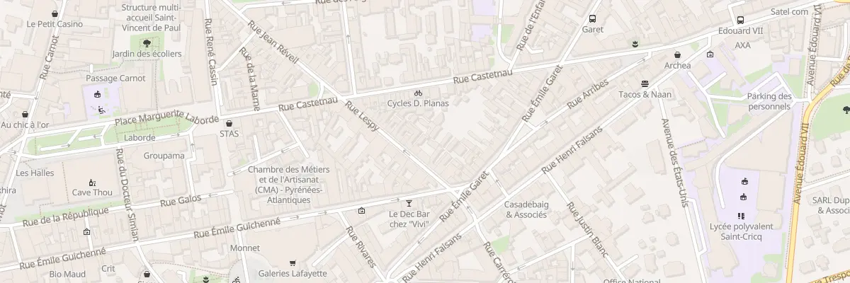 Plan du 14 Rue Lespy à Pau