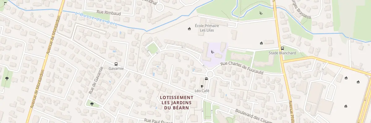 Plan du 25 Rue Charles de Foucauld à Pau