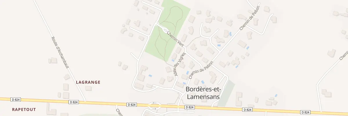 Plan du 92 All des Vignes à Bordères-et-Lamensans