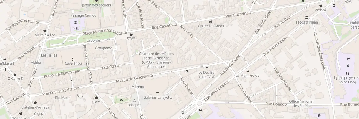 Plan du 18 Rue Emile Guichenné à Pau