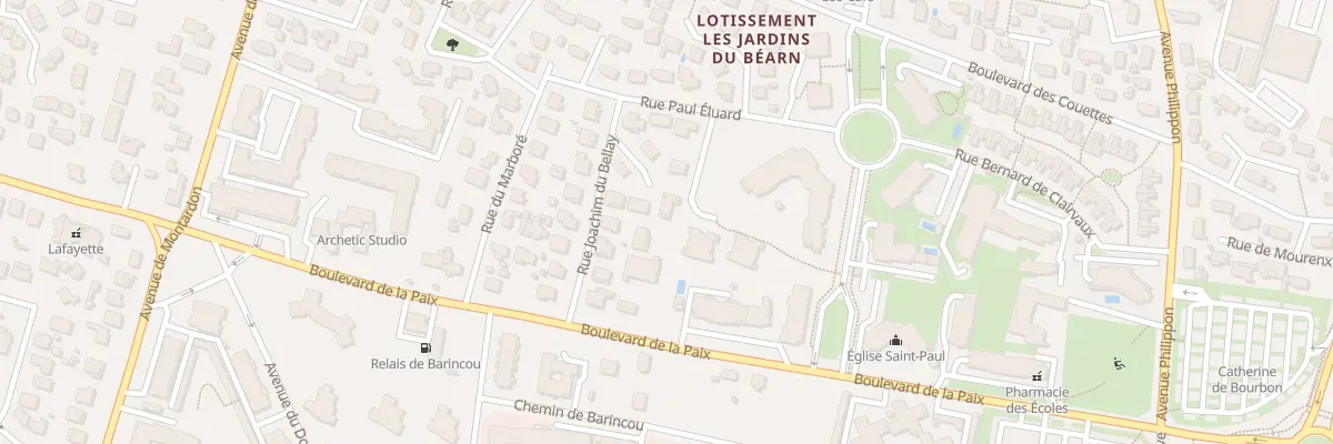 Plan du 16 Rue Joachim du Bellay à Pau