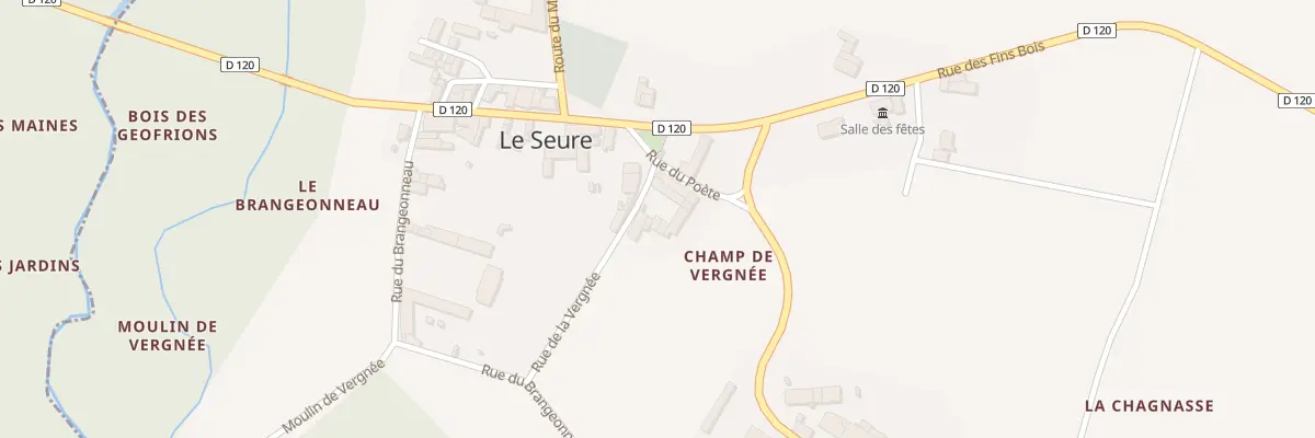 Plan du 1 Rue de la Vergnée au Seure