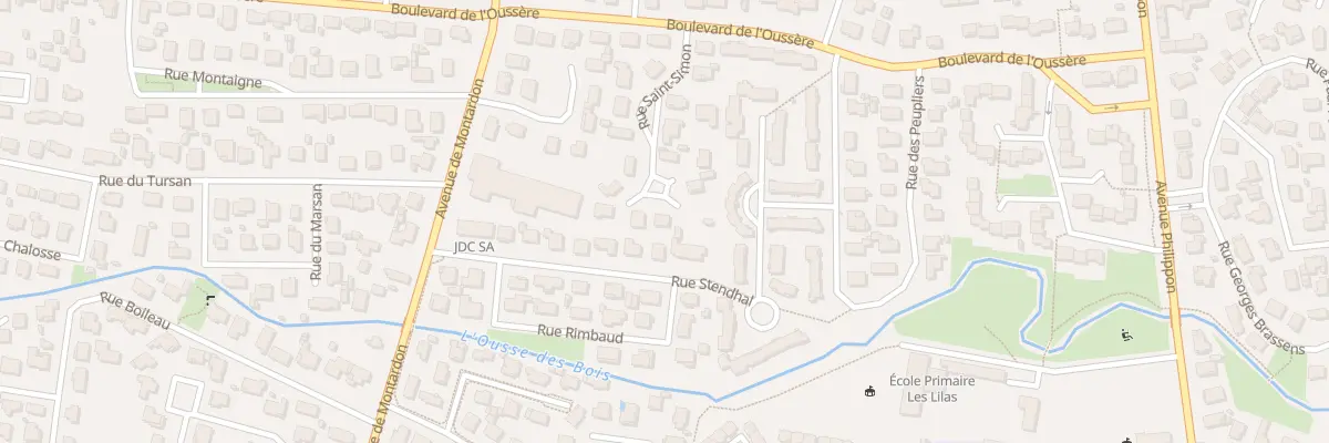 Plan du 2 Rue Saint-Simon à Pau
