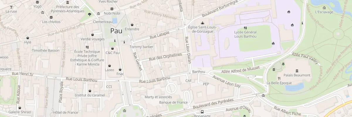 Plan du 3 Rue des Orphelines à Pau