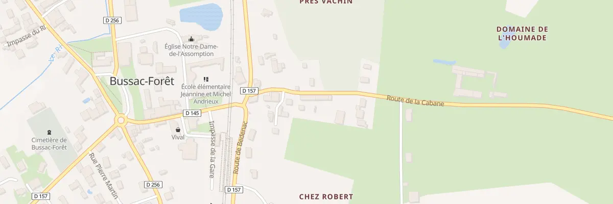 Plan du 10 Rte de la Cabane à Bussac-Forêt