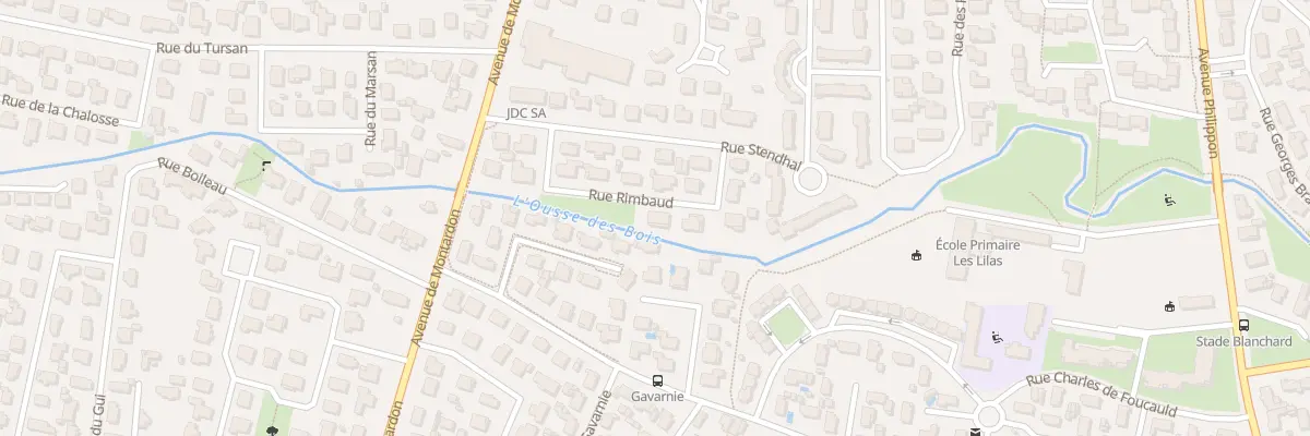 Plan du 9 Rue Rimbaud à Pau