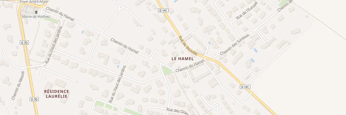 Plan du 7T Che du Hamel à Mathieu
