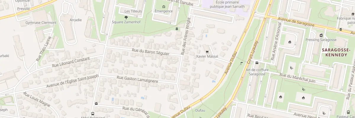 Plan du 1 Rue du baron Séguier à Pau