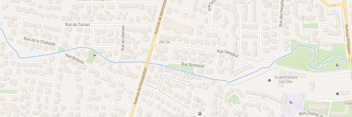 Plan du 12 Rue Rimbaud à Pau