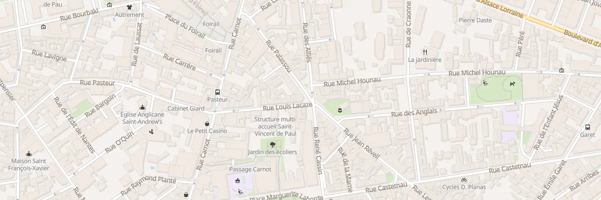 Plan du 2 Rue Louis Lacaze à Pau
