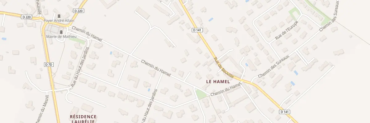 Plan du 5 Che du Hamel à Mathieu