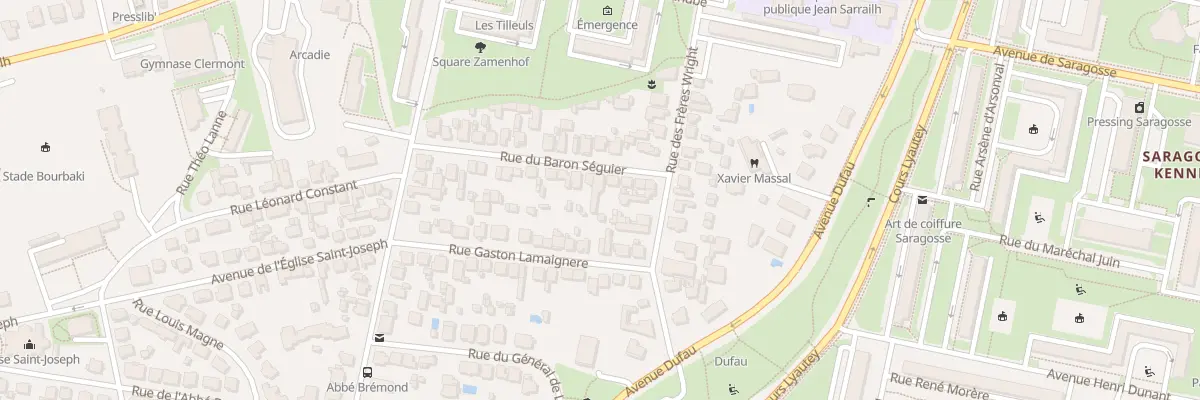 Plan du 9 Rue du baron Séguier à Pau