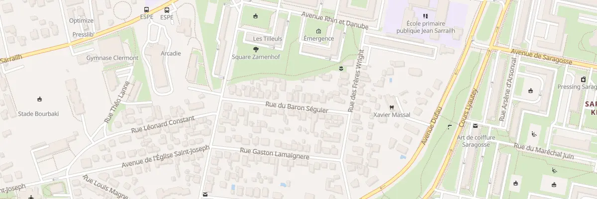 Plan du 16 Rue du baron Séguier à Pau