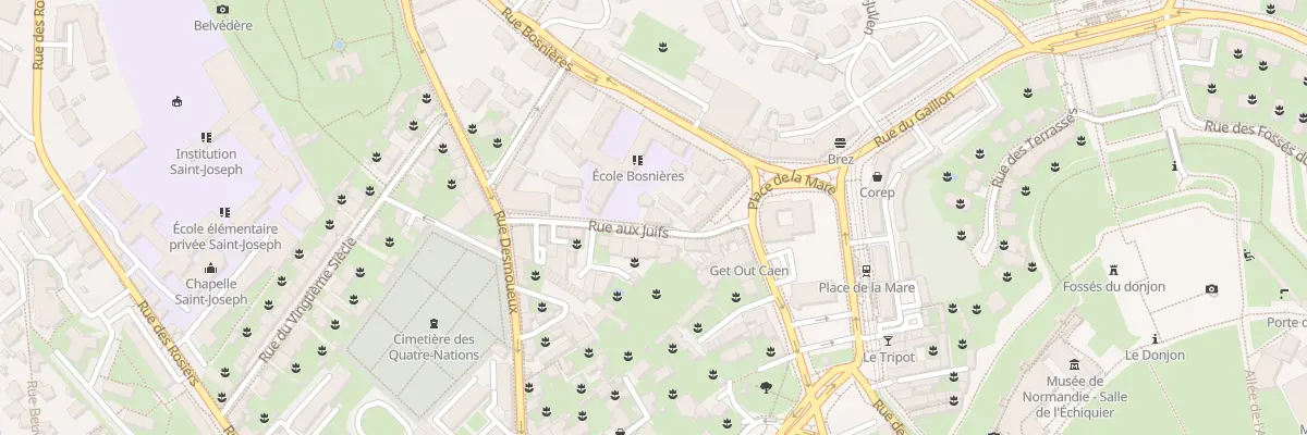 Plan du 6 Rue aux Juifs à Caen