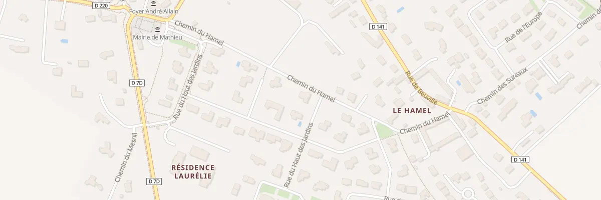 Plan du 27 Rue du Haut des Jardins à Mathieu