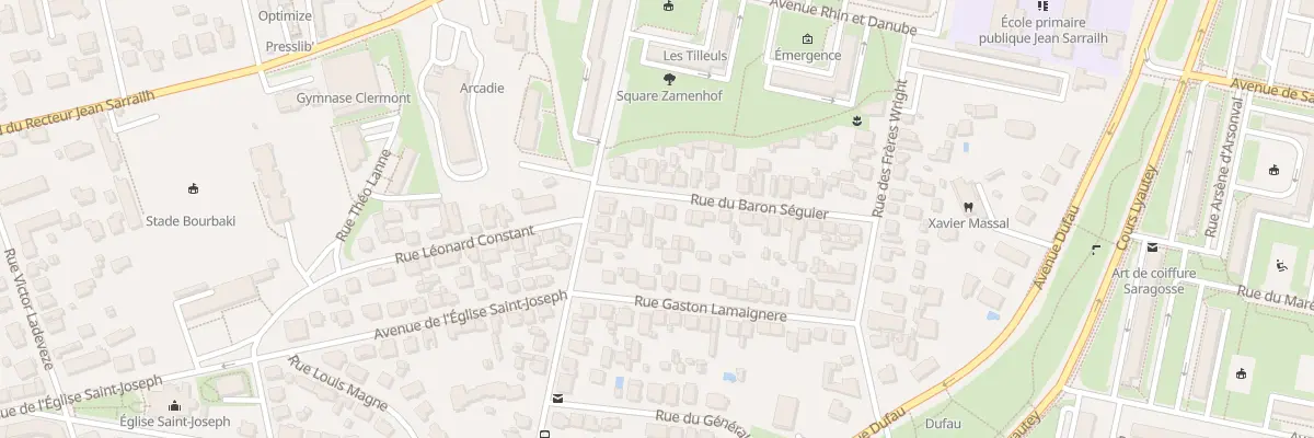 Plan du 29 Rue du baron Séguier à Pau