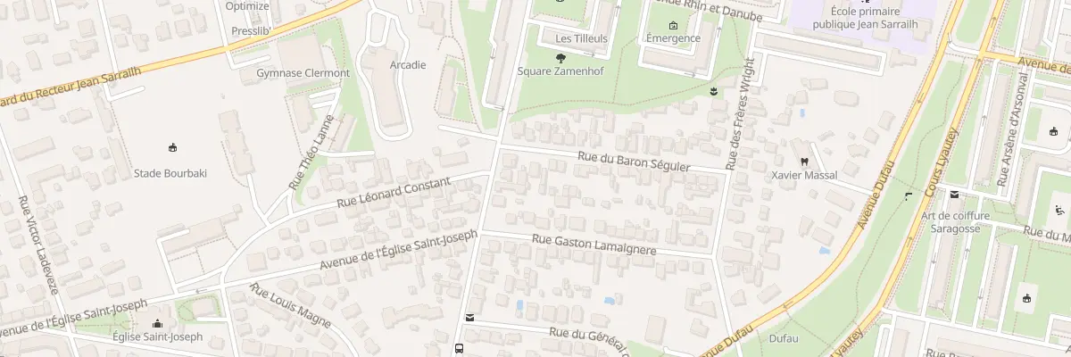 Plan du 31 Rue du baron Séguier à Pau