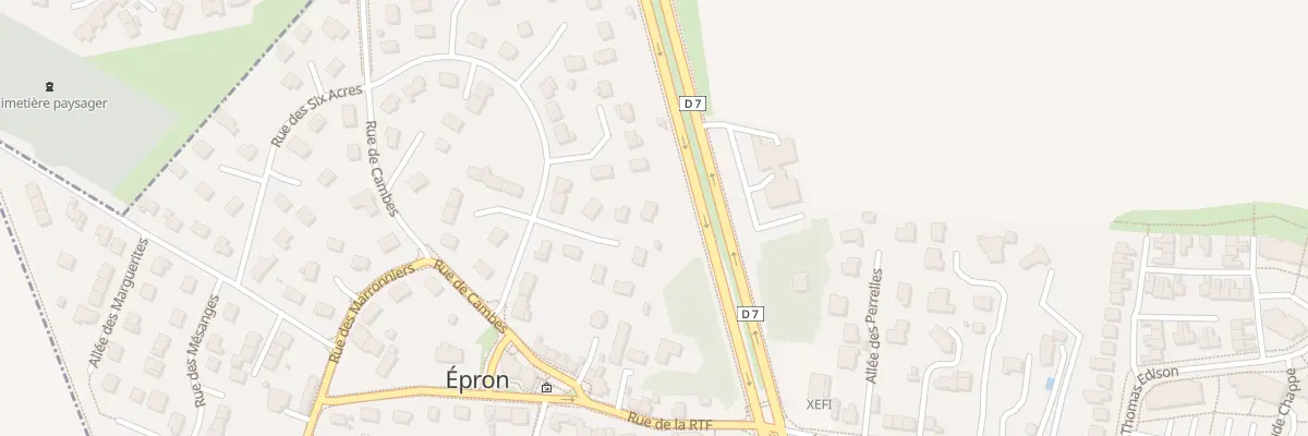 Plan du 5 All des Lupins à Épron