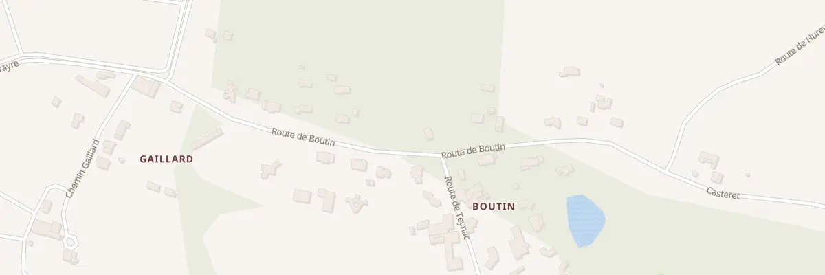 Plan du 2D Rte de Boutin à Beychac-et-Caillau
