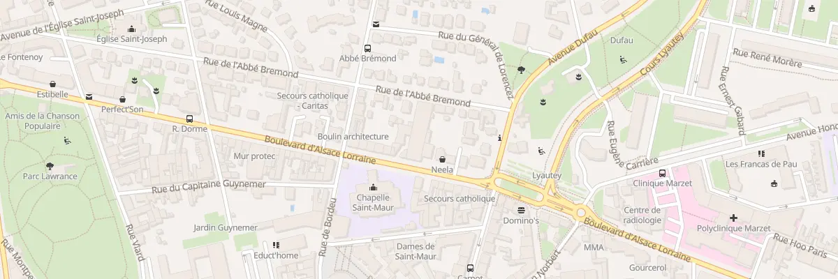Plan du 62 Bd d’Alsace Lorraine à Pau