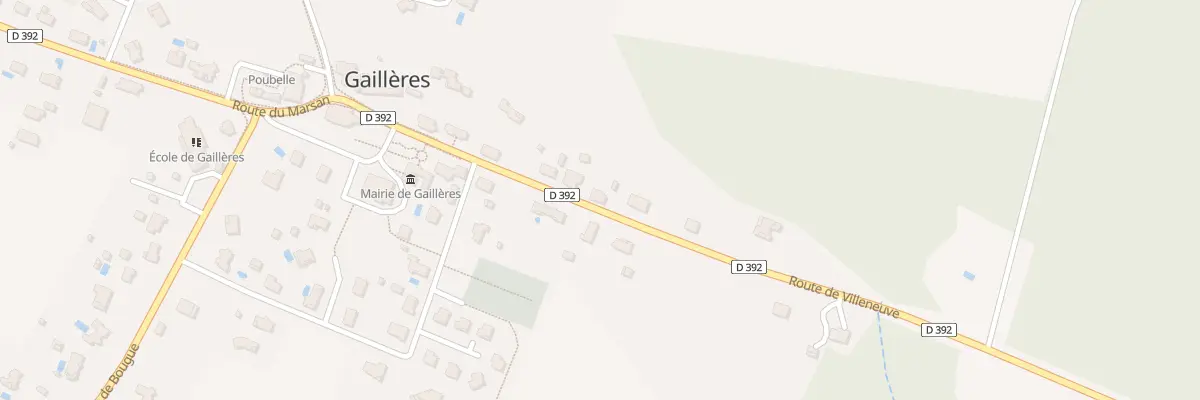 Plan du 233 Rte de Villeneuve à Gaillères