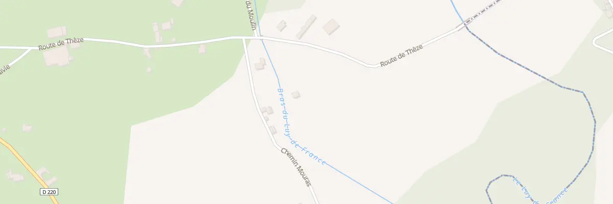 Plan du 28 Rte de Thèze à Auga