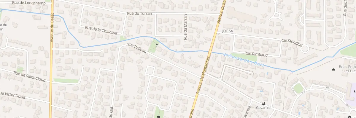 Plan du 8 Rue Boileau à Pau
