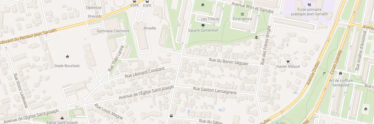 Plan du 33 Rue du baron Séguier à Pau