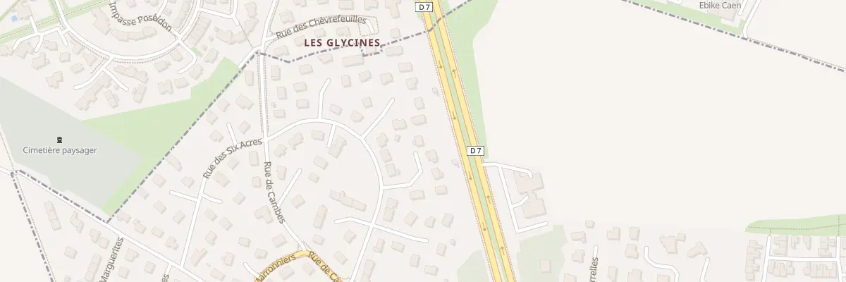 Plan du 5 All des Lauriers à Épron