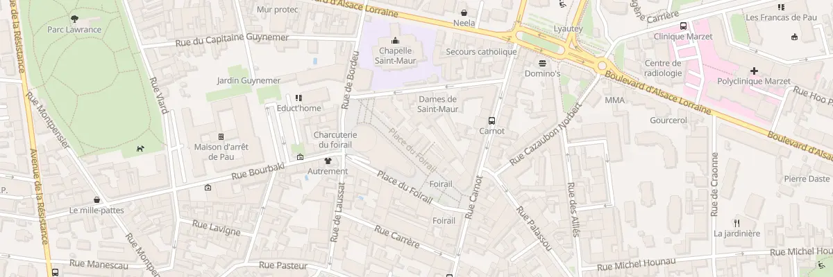 Plan du 10 Pl du Foirail à Pau
