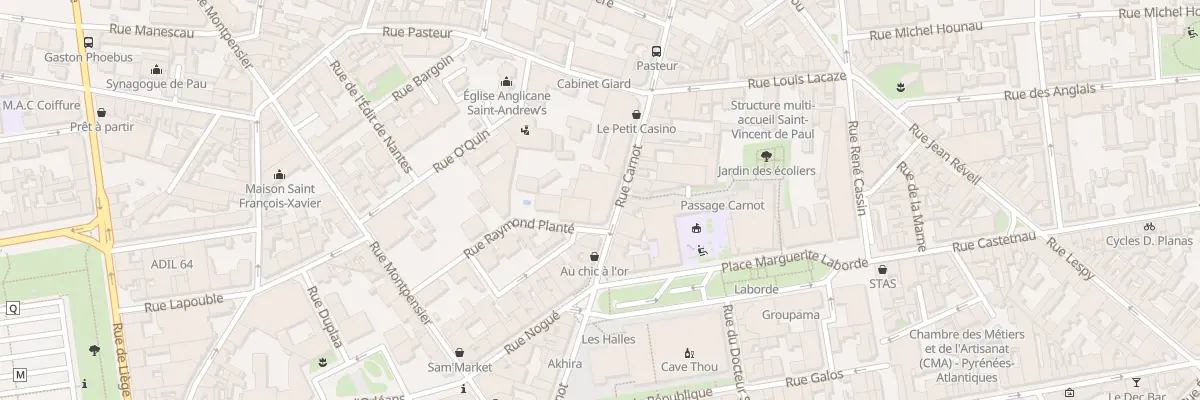 Plan du 2 Rue Raymond Planté à Pau