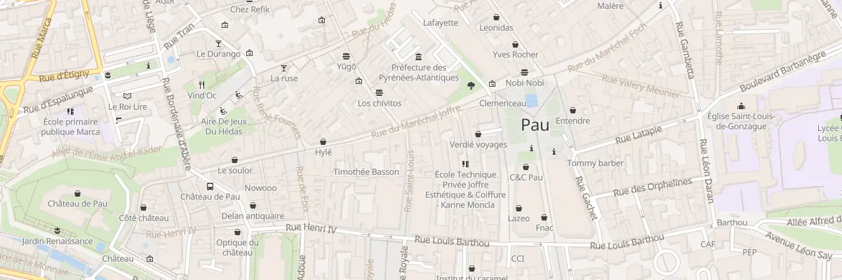 Plan du 14 Rue Saint-Louis à Pau