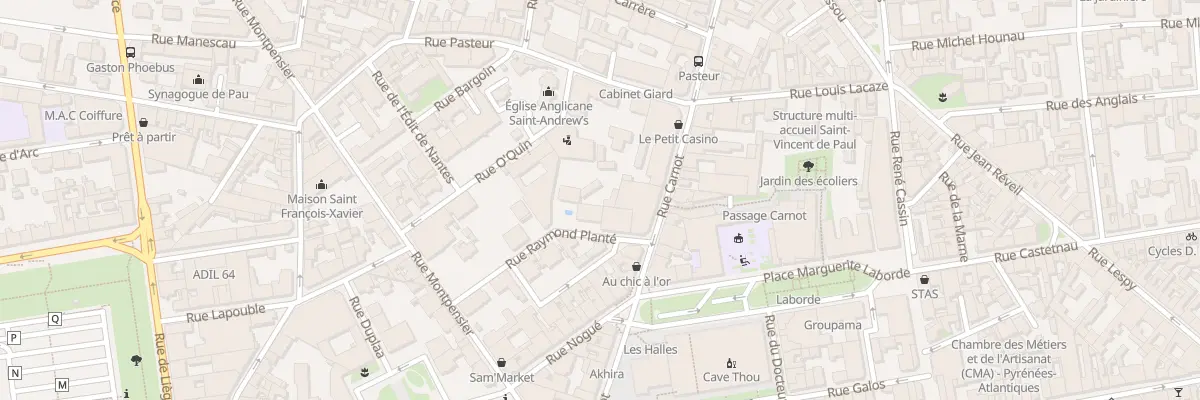Plan du 6 Rue Raymond Planté à Pau