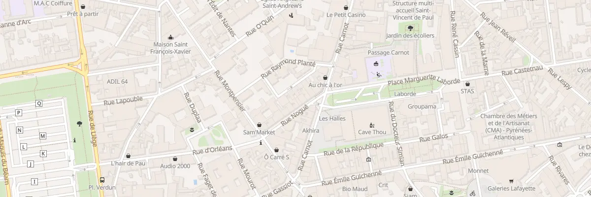 Plan du 10 Rue Nogué à Pau