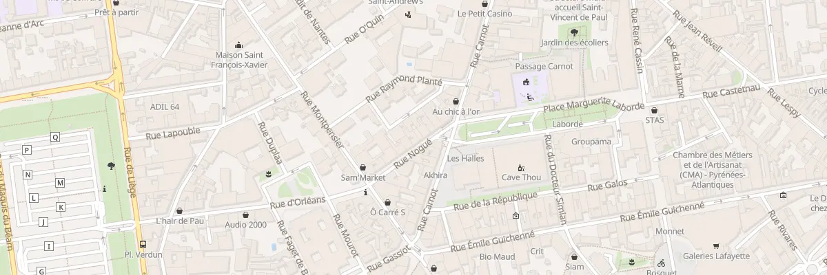 Plan du 12 Rue Nogué à Pau
