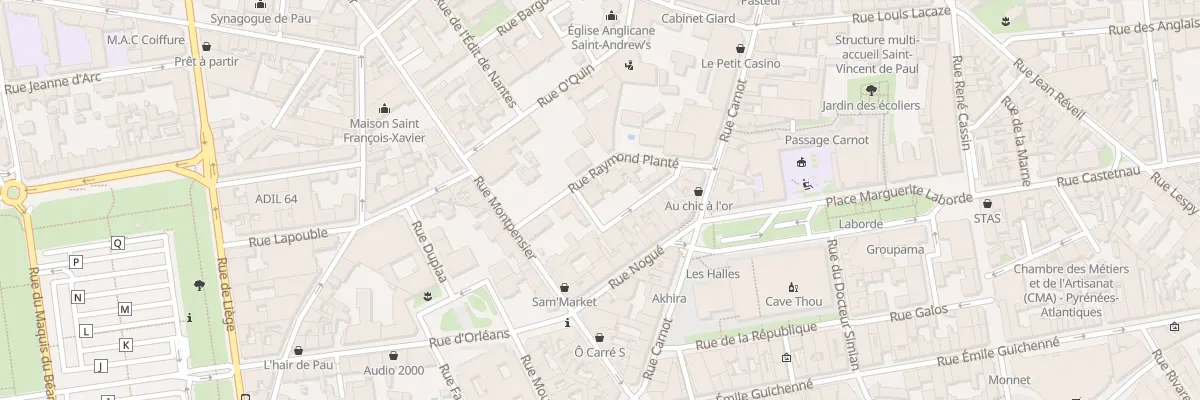 Plan du 9 Rue Raymond Planté à Pau