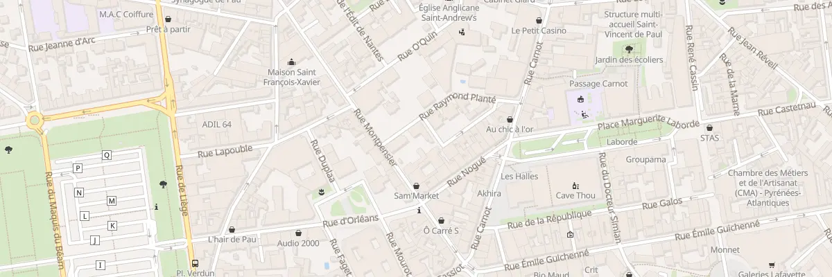 Plan du 11 Rue Raymond Planté à Pau