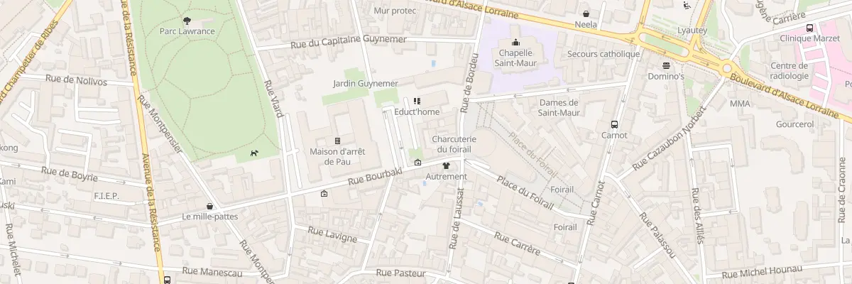 Plan du 6 Rue Bourbaki à Pau