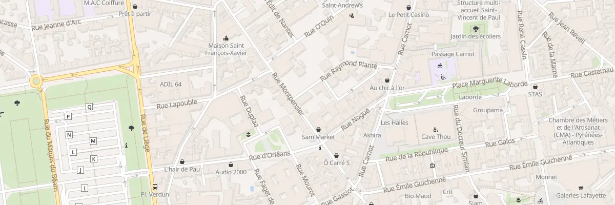 Plan du 13 Rue Raymond Planté à Pau