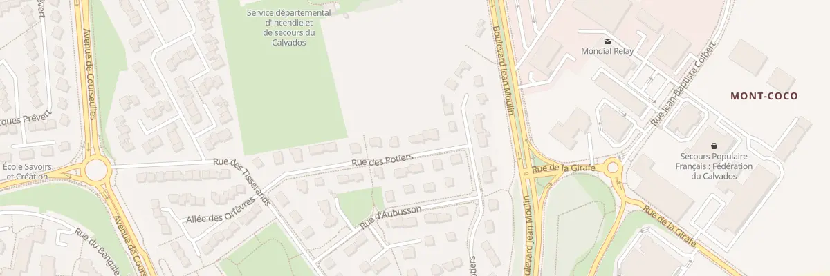 Plan du 17 Rue des Potiers à Caen