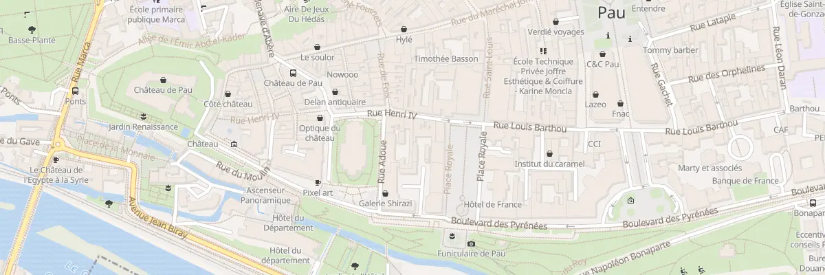 Plan du 5 Rue Henri IV à Pau