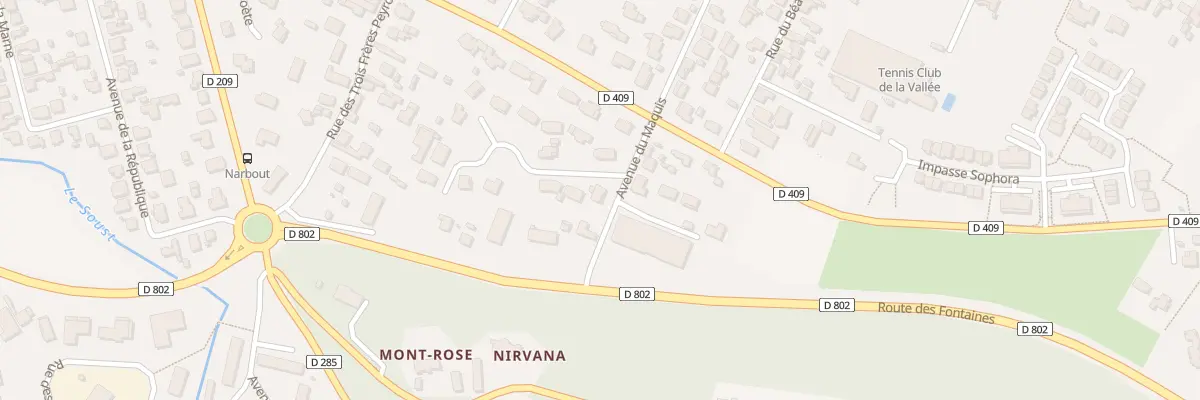 Plan du 1 Rue des Mimosas à Gelos